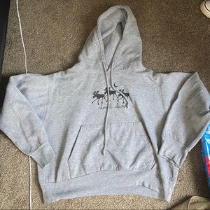 Gray Deer Graphics Hoodie RARE